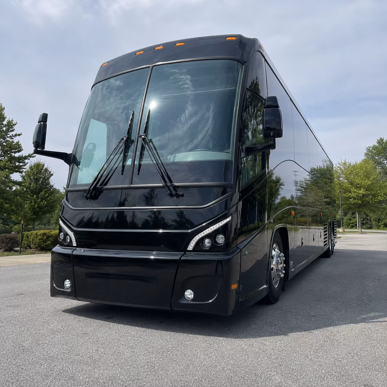rather than splitting your group find one bus that fits everyone